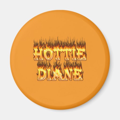 Fuego y llamas de Hottie Diane Iman De Frigorífico