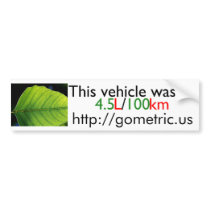 Fuel Efficiency Bumpersticker
