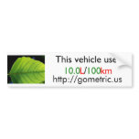 Fuel Efficiency Bumpersticker Bumper Sticker