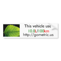 Fuel Efficiency Bumpersticker bumper stickers