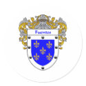 Fuentes Coat of Arms/Family Crest  (Mantled) stickers