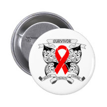 Fuerza de la mariposa del superviviente del cáncer pin