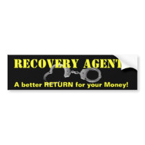 Fugitive Recovery Bumper Sticker bumper stickers by mtngonzo Fugitive Recovery Bumper Sticker bumper stickers