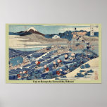 Fuji at Kanaya by Katsushika,Hokusai Poster