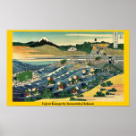 Fuji at Kanaya by Katsushika,Hokusai Poster
