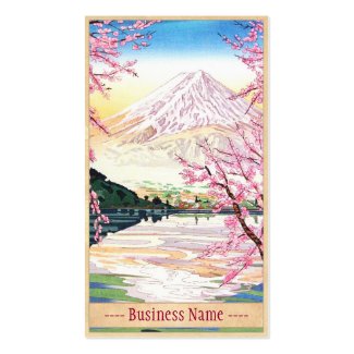 Fuji from Kawaguchi Okada Koichi shin hanga japan Business Card Template