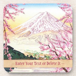 Fuji from Kawaguchi Okada Koichi shin hanga japan Drink Coaster