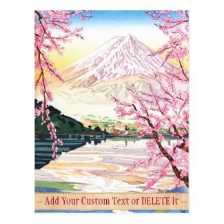 Fuji from Kawaguchi Okada Koichi shin hanga japan Post Cards
