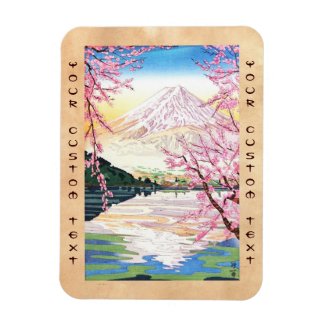 Fuji from Kawaguchi Okada Koichi shin hanga japan Flexible Magnets