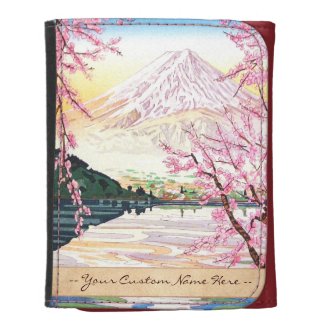 Fuji from Kawaguchi Okada Koichi shin hanga japan Trifold Wallet