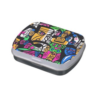 Fujishima Takeji THREE GENERATION abstract art Jelly Belly Tin