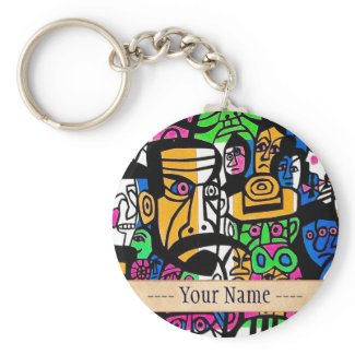 Fujishima Takeji THREE GENERATION abstract art Key Chain