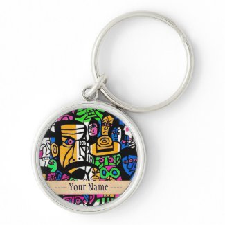 Fujishima Takeji THREE GENERATION abstract art Keychain