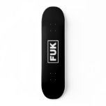 FUK Black Skateboard Deck