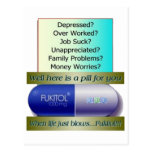 Fukitol, job sucks, over worked, no worries, postcard
