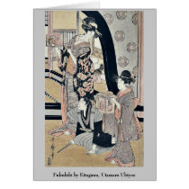 Fukubiki by Kitagawa, Utamaro Ukiyoe Cards