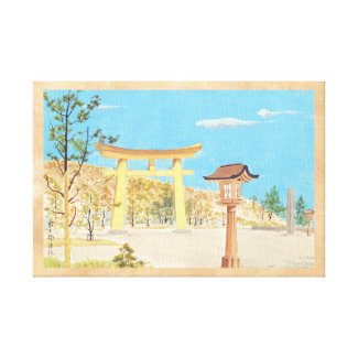 Fukuhara Shrine in Yamato, Sacred Places scenery Gallery Wrap Canvas