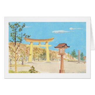 Fukuhara Shrine in Yamato, Sacred Places scenery Greeting Cards