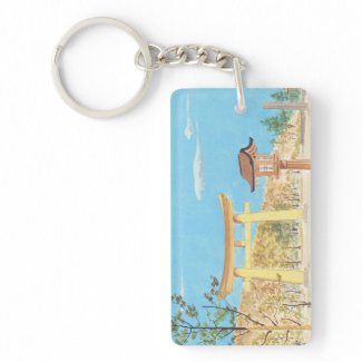 Fukuhara Shrine in Yamato, Sacred Places scenery Acrylic Keychain