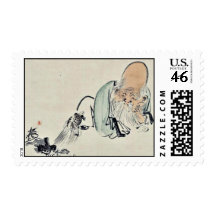 Fukurokuju by Shibata, Zeshin Ukiyoe Stamps