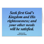 Fulfillment Matthew 6:33 Abbrev