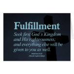 Fulfillment Matthew 6:33
