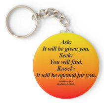 Fulfillment Matthew 7:7-8 Abbrev Key Chains
