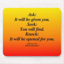 Fulfillment Matthew 7:7-8 Abbrev Mouse Pads