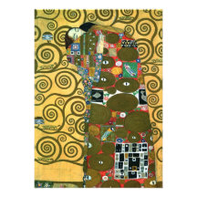 Fulfillment (The Embrace) by Gustav Klimt Custom Announcements