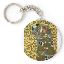 Fulfillment (The Embrace) by Gustav Klimt Keychain