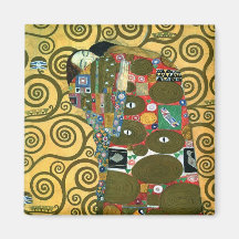 Fulfillment (The Embrace) by Gustav Klimt Fridge Magnets