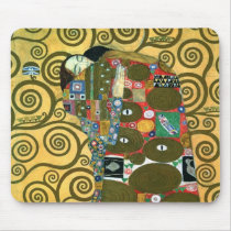 Fulfillment (The Embrace) by Gustav Klimt Mousepads