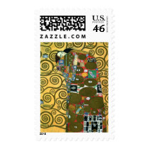 Fulfillment (The Embrace) by Gustav Klimt Stamps
