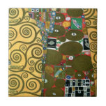 Fulfillment (The Embrace) by Gustav Klimt Ceramic Tile