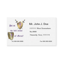Full Armor of God Business Card Templates