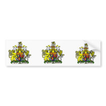 Full Arms of the Dominion - in Triplicate bumper stickers by baronvonservers Full Arms of the Dominion - in Triplicate bumper stickers