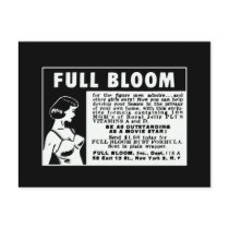 Full Bloom - Breast Enhancing Vitamins postcards