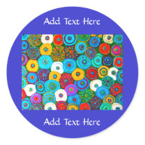 Full Circle Sticker with text by INTHEPRESENT Full Circle Sticker with text