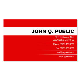 Full Color Business Card (red)