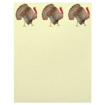 Full Color Thanksgiving Turkey letterhead