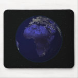 Full Earth at night showing Africa and Europe Mouse Pad
