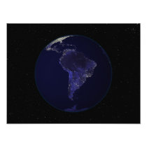 Full Earth at night showing city lights 6