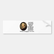 Full Free Liberty Of Relgious Opinion T. Jefferson Bumper Stickers