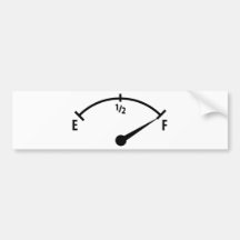 full fuel indicator icon bumper sticker