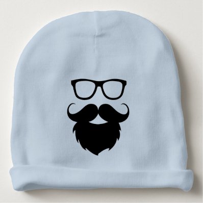 Full Grown Funny Beard Man Baby Beanie