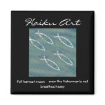 Full Harvest Moon Haiku Art Magnet