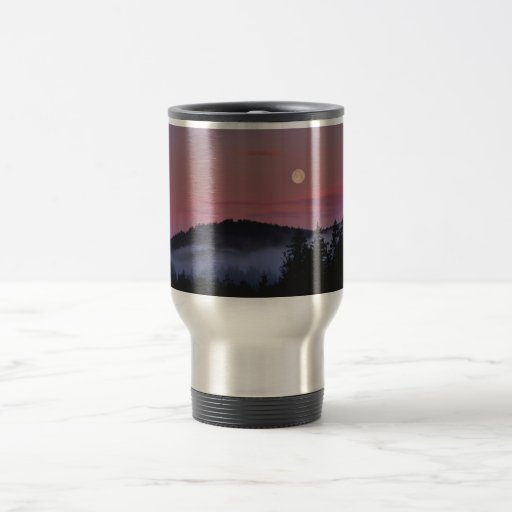 Full Moon at Sunrise Photo Mugs