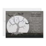 Full Moon &amp; Bats Halloween Wedding Invitation