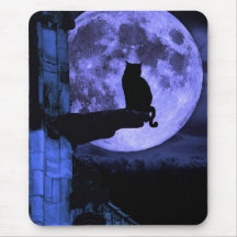 Full Moon Cat Mouse Pad