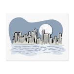Full Moon City Skyline